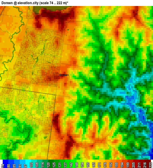 Doreen elevation map