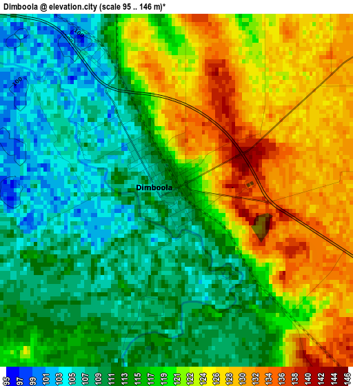 Dimboola elevation map