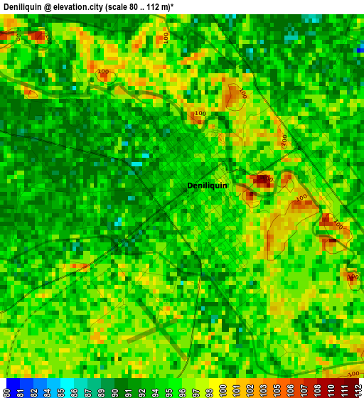 Deniliquin elevation map