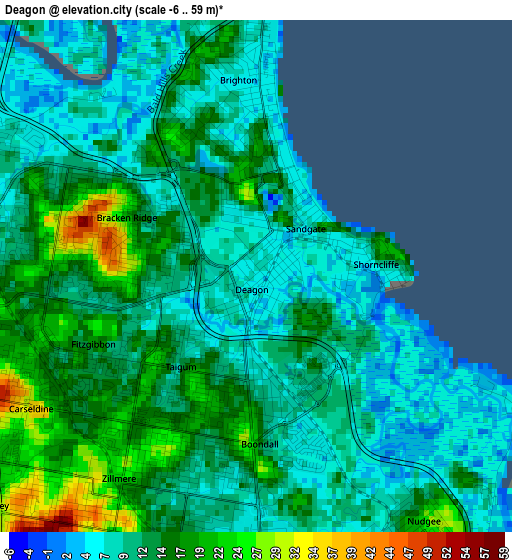 Deagon elevation map