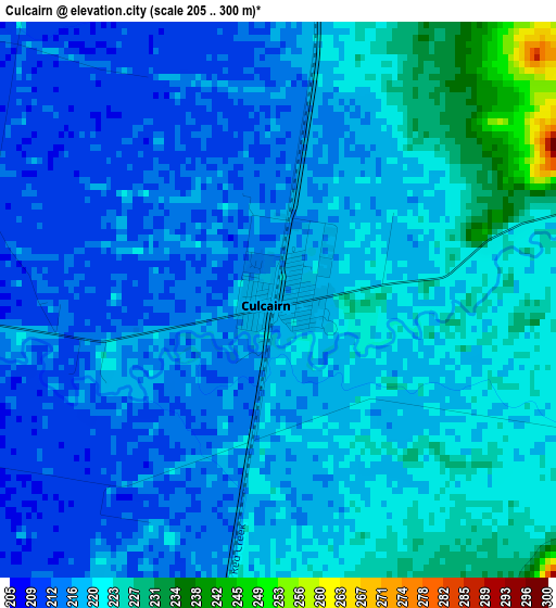 Culcairn elevation map