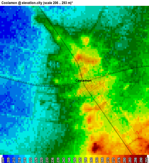 Coolamon elevation map