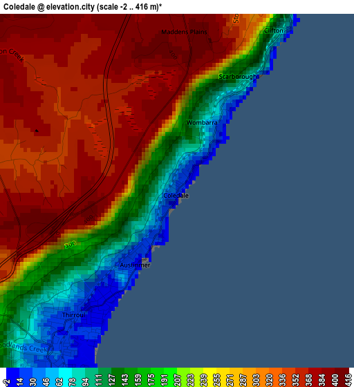 Coledale elevation map