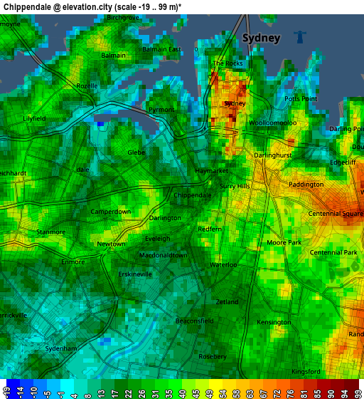 Chippendale elevation map