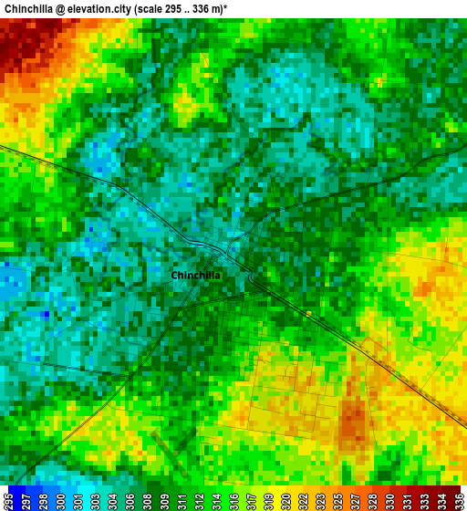 Chinchilla elevation map