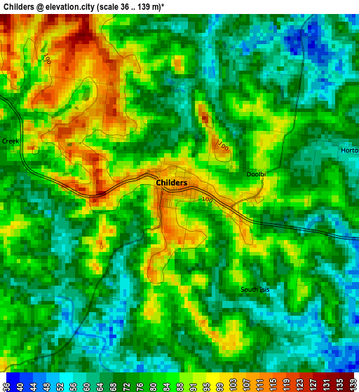 Childers elevation map