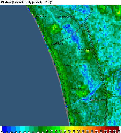 Chelsea elevation map