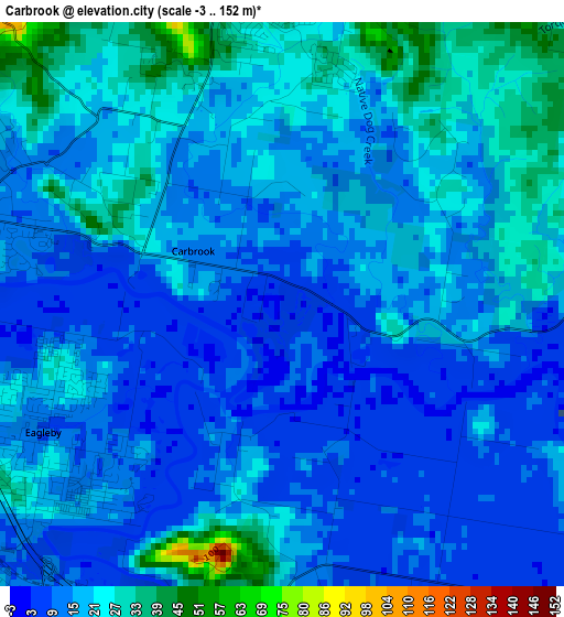 Carbrook elevation map