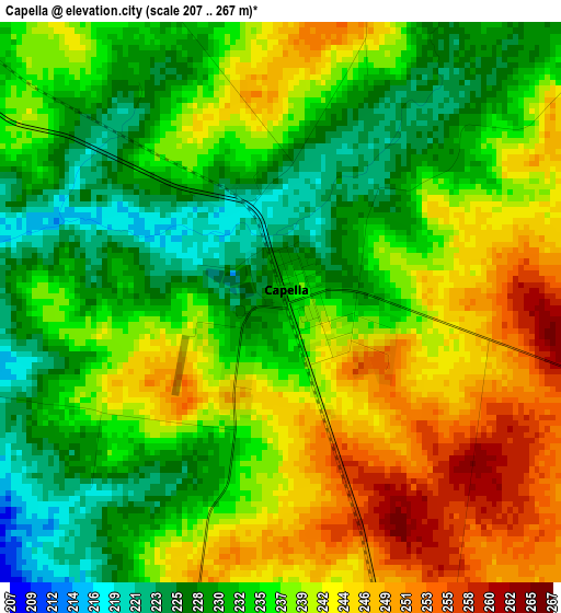 Capella elevation map