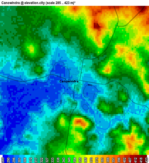 Canowindra elevation map