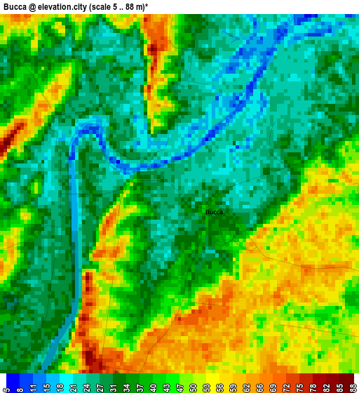 Bucca elevation map