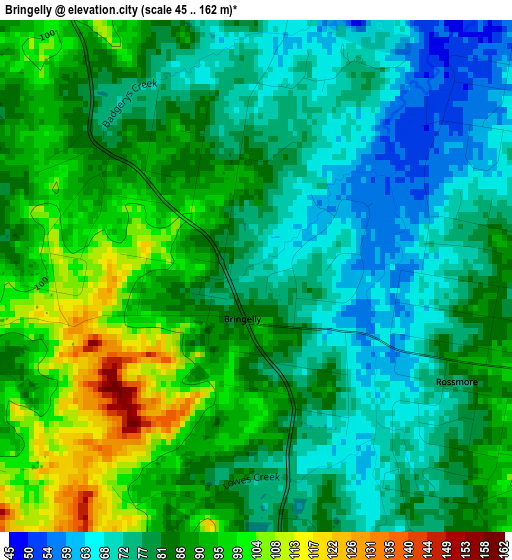 Bringelly elevation map