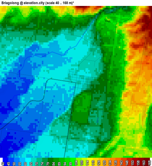 Briagolong elevation map