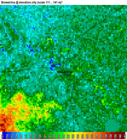 Brewarrina elevation map