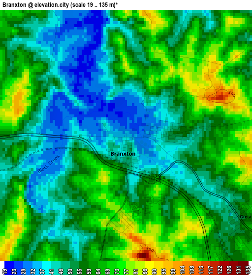 Branxton elevation map