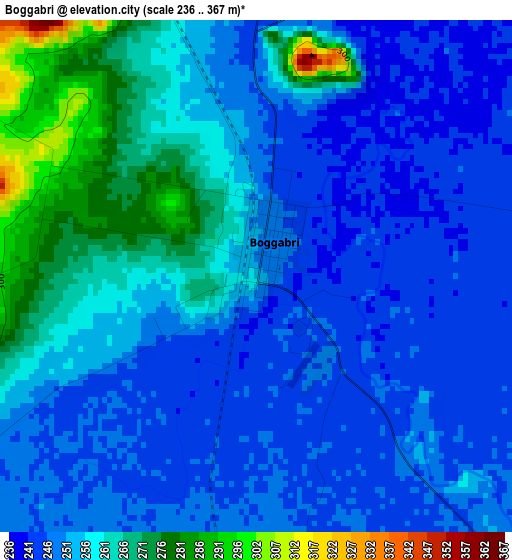 Boggabri elevation map