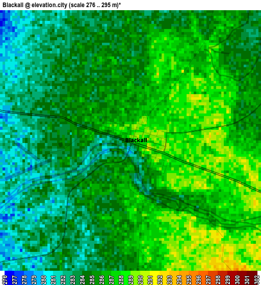 Blackall elevation map