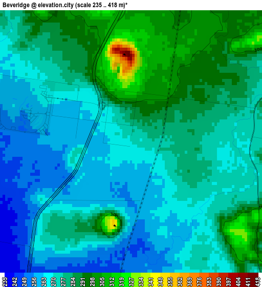 Beveridge elevation map