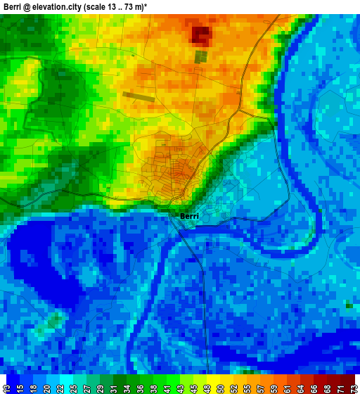 Berri elevation map