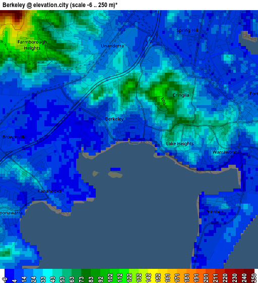 Berkeley elevation map