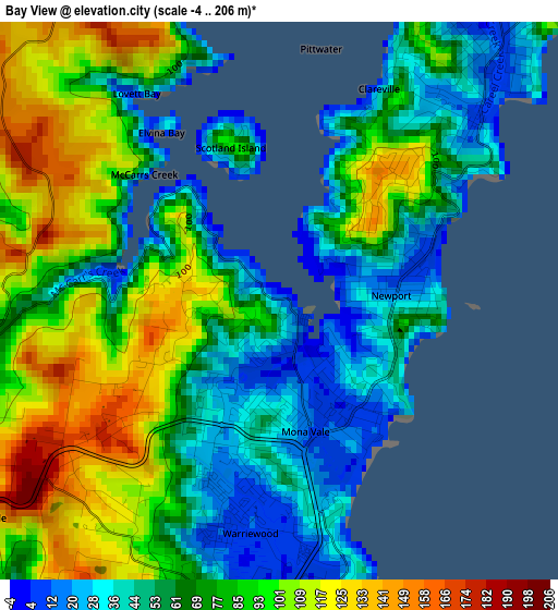 Bay View elevation map