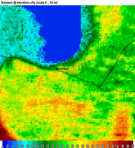 Barmera elevation map