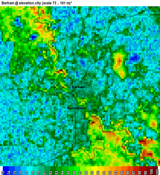 Barham elevation map