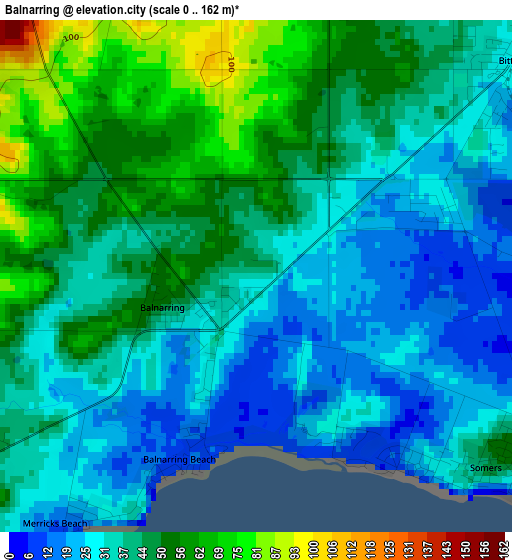 Balnarring elevation map