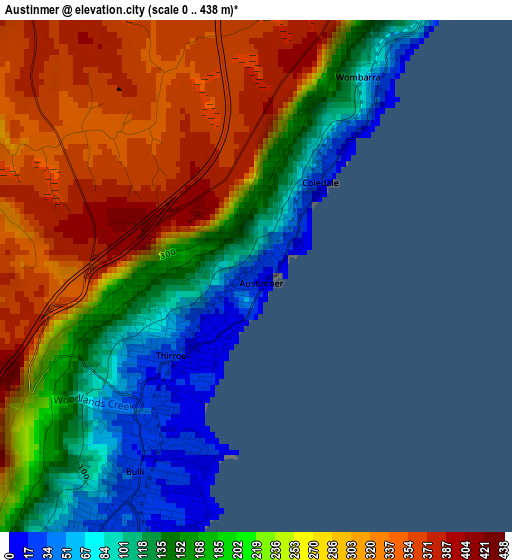 Austinmer elevation map