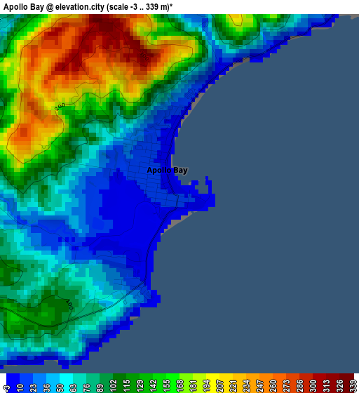 Apollo Bay elevation map