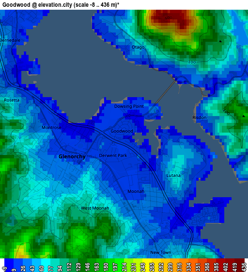 Goodwood elevation map