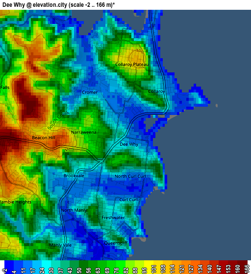 Dee Why elevation map