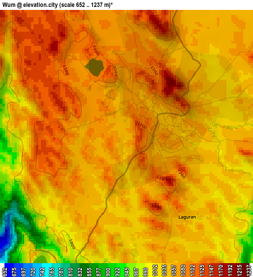 Wum elevation map