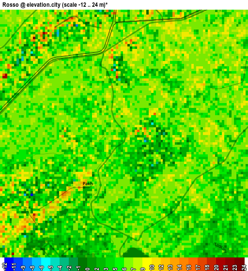 Rosso elevation map