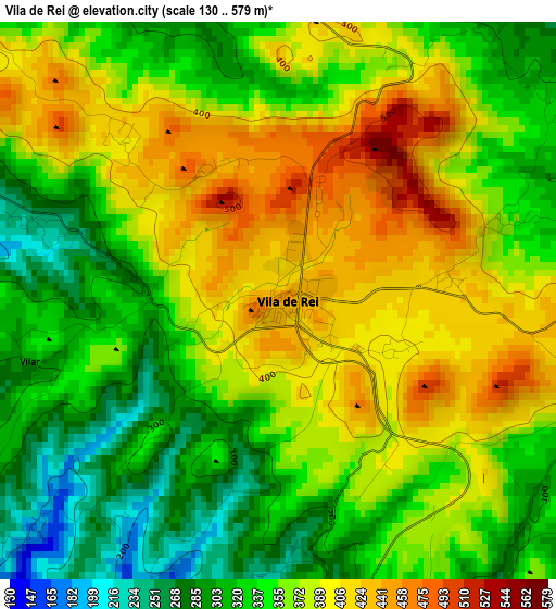 Vila de Rei elevation map