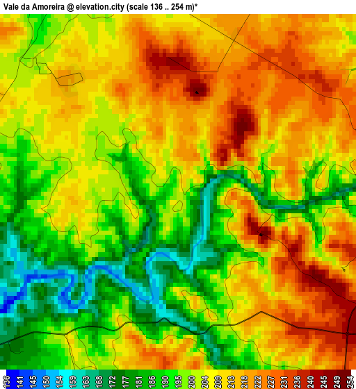 Vale da Amoreira elevation map