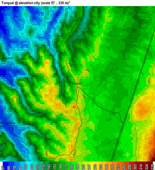 Turquel elevation map