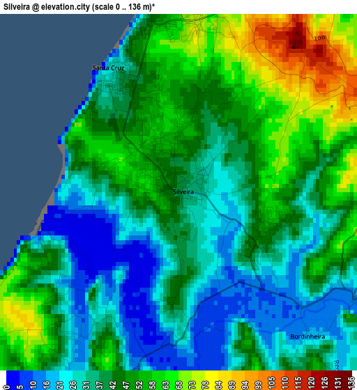 Silveira elevation map