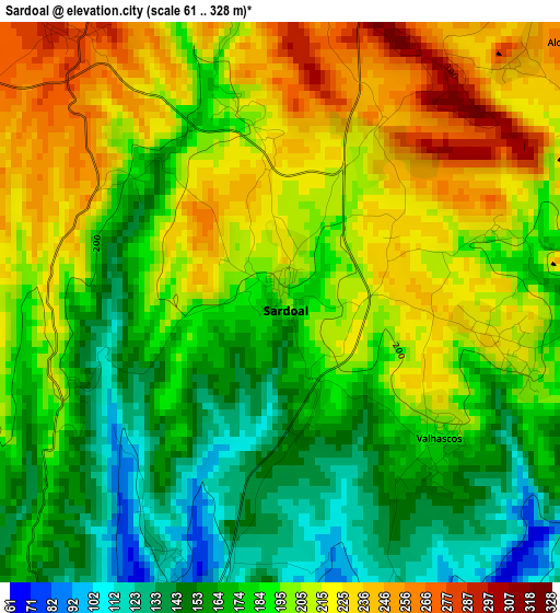 Sardoal elevation map
