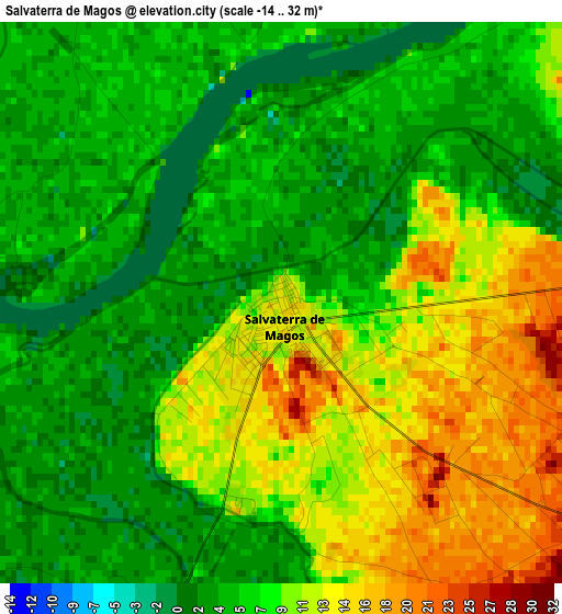Salvaterra de Magos elevation map
