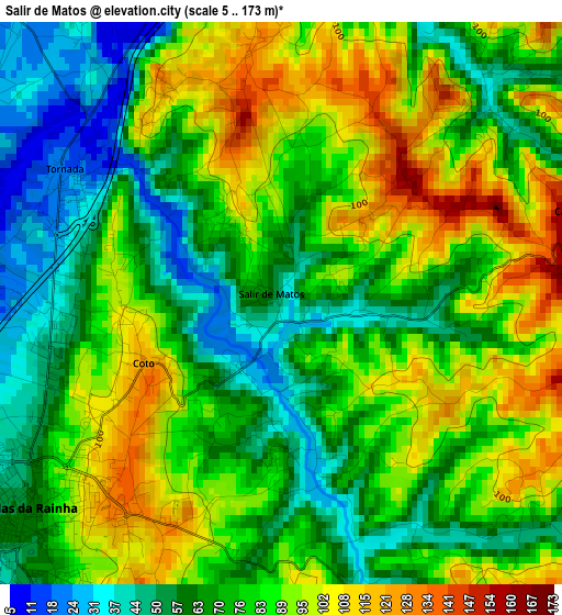 Salir de Matos elevation map