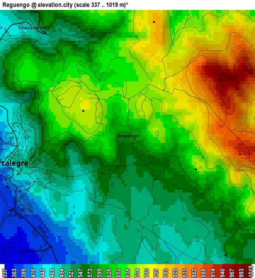 Reguengo elevation map