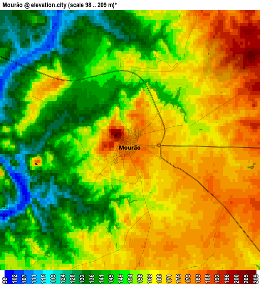 Mourão elevation map
