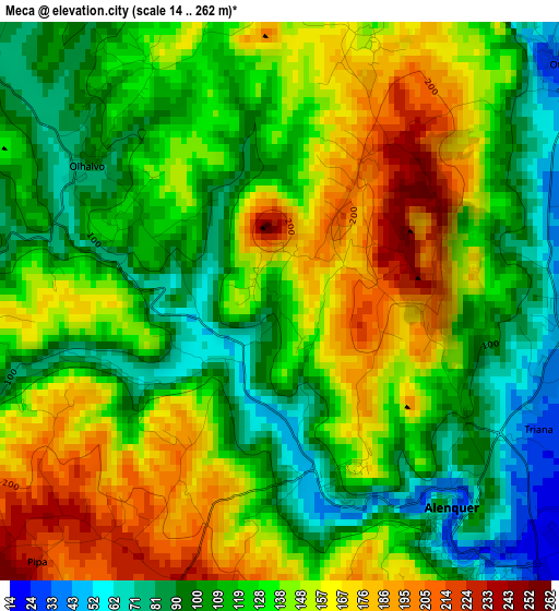 Meca elevation map