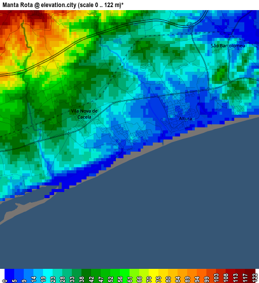 Manta Rota elevation map