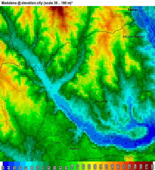 Madalena elevation map