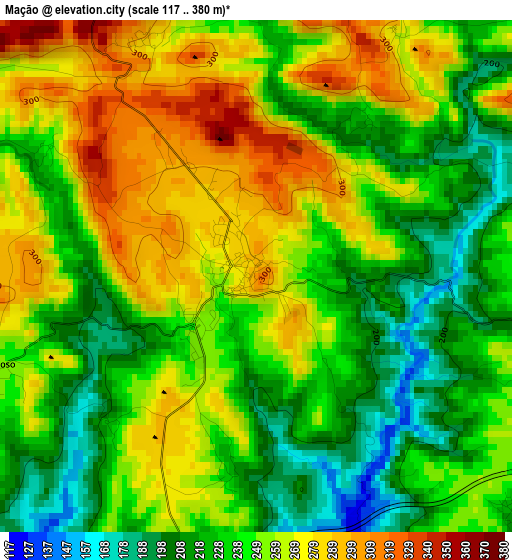Mação elevation map