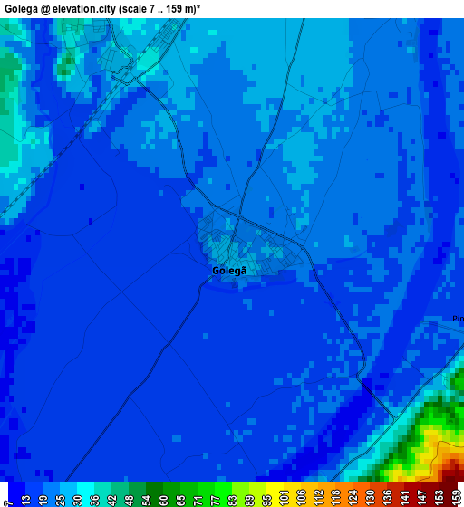 Golegã elevation map