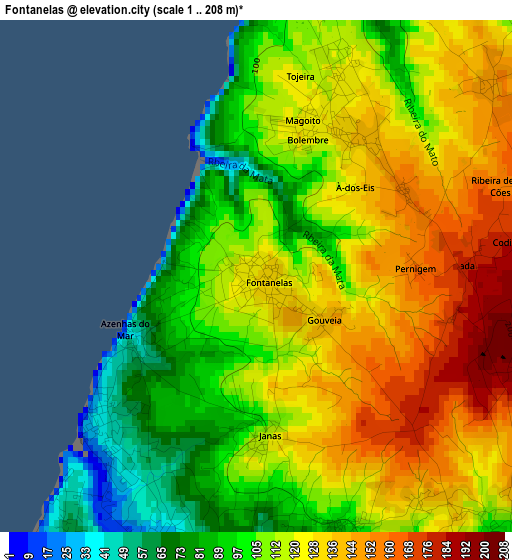 Fontanelas elevation map