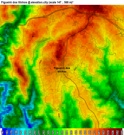 Figueiró dos Vinhos elevation map